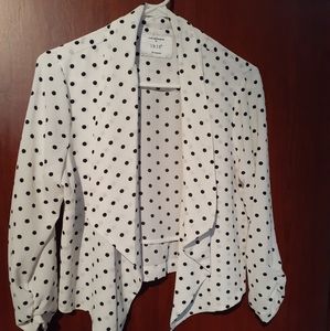Pullover White an Black polkadot